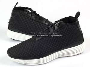 Nike Lunar Chukka Woven+ Black/White Classic Sneakers 398475 005 