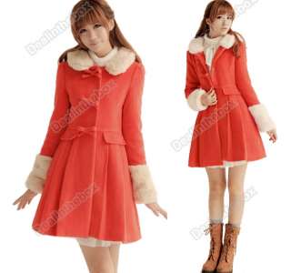   Slim Wool Lapel Collars Coat Trench Jacket Outerwear Dress Style Tops