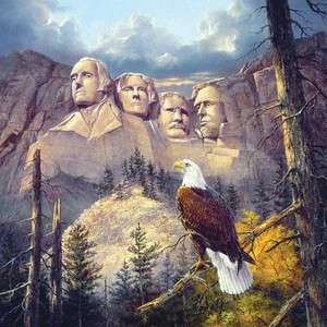 MT RUSHMORE BALD EAGLE 1000 PIECE JIGSAW PUZZLE, NEW  