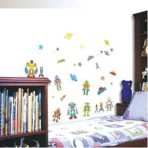 Robots Transformers Rockets Space Aliens Wall Sticker Decal for Baby 