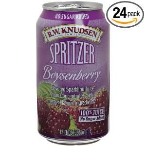Knudsen Spritzer, Boysenberry, 12 Ounce Cans (Pack of 24)  