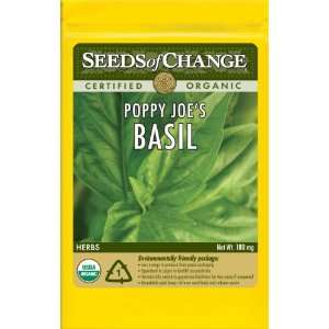 Seeds of Change S16930 Certified Organic Poppy Joes Basil, 200 Seed 