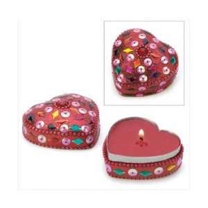  Bedazzled Heart Candle Treasure Box Beauty