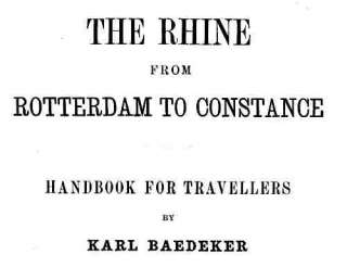 handbook for travellers by karl baedeker published in leipsic leipzig