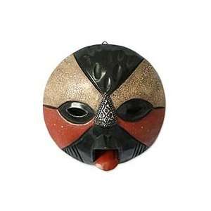  NOVICA Ghanaian wood mask, Betrothed