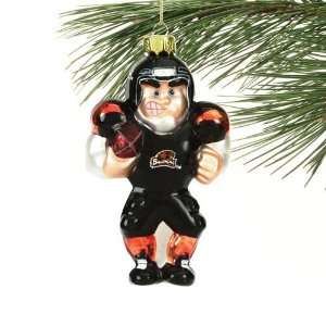  Oregon State Beavers Angry Football Player Glass Ornament 