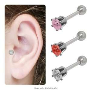    Surgical Steel Jeweled Labret Tragus Earring   135230 Jewelry