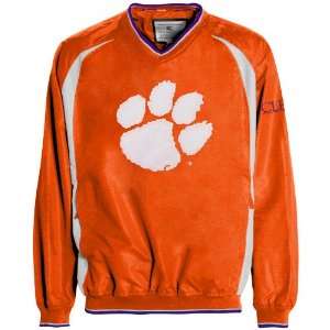  Clemson Tigers Orange Hardball Pullover Jacket Sports 