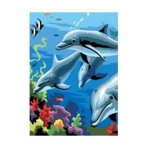  Royal Brush Mini Paint By Number Kit 5X7 Dolphins/Junior 