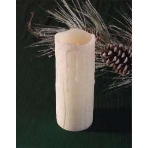  Glitter Wax Flameless LED Pillar Christmas Candle