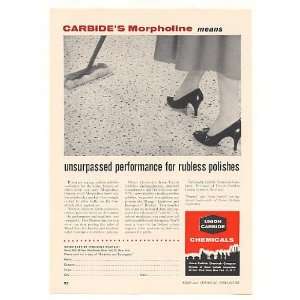  1958 Union Carbide Chemical Morpholine Polish Trade Print 