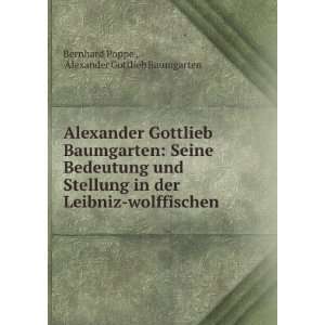  Alexander Gottlieb Baumgarten Seine Bedeutung und 