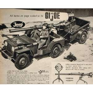  1966 Toy Ad GI JOE Army Jeep Rocket Projectiles Trailer 