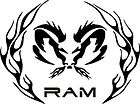Ram Tribal Flame Circle   Vinyl Sticker Decal items in Falconius 