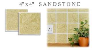 Pack of 18 textured honey toned Sandstone 4x4 tiles for either 