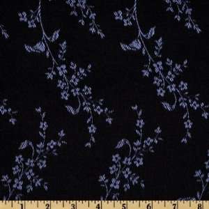  42 Wide Stretch Rayon Jacquard Charcoal/Indigo Fabric By 