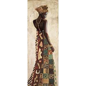  Jacques Leconte 19W by 54H  Femme Africaine III CANVAS 