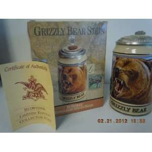  1993 Grizzly Bear Lidded Stein 