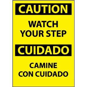 ESC203PB   Caution, Watch Your Step (Bilingual), 14 X 10, Pressure 