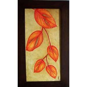  Orange Palm with Wooden Frame Arts, Crafts & Sewing