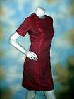 NWT $595 Burberry Brit Red Claret Check Wool Exposed Ba