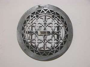 ROUND 10 INCH PERSIAN CAST IRON GRATE & BACKING  