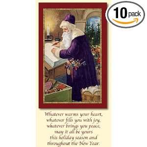 Old World Christmas Checking His List Christmas Cards Pack of 10 Cards 