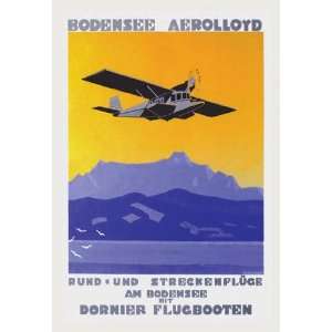 Bodensee Aerolloyd Flying Boat Tours 28x42 Giclee on 