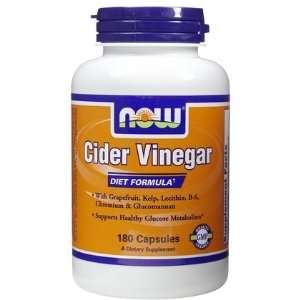 NOW Foods Cider Vinegar Diet Formula Caps, 180 ct (Quantity of 3)