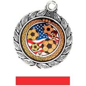   Medal Ribbon 8501 SILVER MEDAL/RED RIBBON 2.5 Arts, Crafts & Sewing