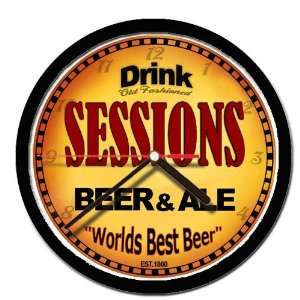  SESSIONS beer and ale cerveza wall clock 