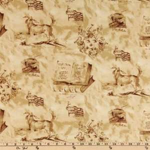   Pennock Album Toile Brown Fabric By The Yard Arts, Crafts & Sewing