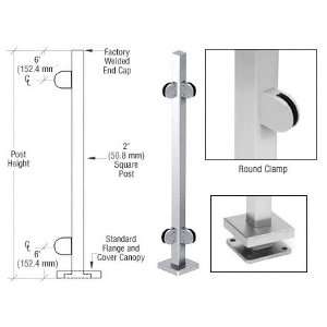  Stainless 36 Steel Round Glass Clamp 90 Degree Corner Square Post 