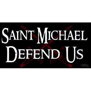  St. Michael Defend Us Bumper Sticker (BPS 189) Automotive