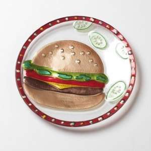  Silvestri Glass Fusion Burger Plate