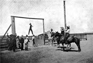 Photo 1901 OregonHorse Bandit Hanging on Gallows  