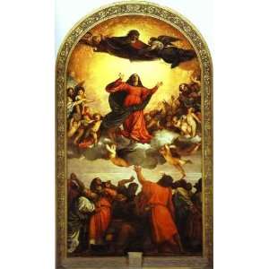   Titian   Tiziano Vecelli   50 x 84 inches   Assumption of the Virgin