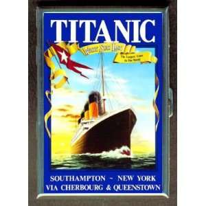 TITANIC POSTER WHITE STAR ID Holder, Cigarette Case or Wallet MADE IN 