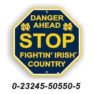    Notre Dame Fighting Irish Stop Sign *SALE*