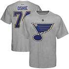St. Louis Blues TJ Oshie #74 Grey Player Jersey T Shirt sz Medium