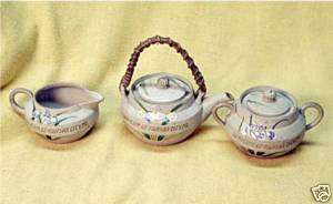 19th Cent. Banko Ware Miniature Tea Set Souvenir K.C MO  