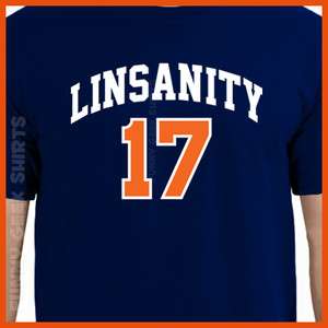 NEW* LINSANITY #17 Jeremy Lin taiwan New York Knicks basketball fan T 