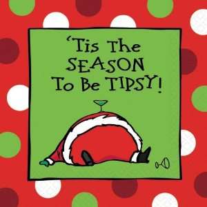   By Amscan Christmas Tis the Season to be Tipsy   Beverage Napkins