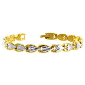   Alloy Link Magnetic Bracelet 8 Long with Fold over Clasps Jewelry