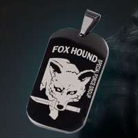 Metal Gear Solid Fox Hound Titanium Dog Tag Necklace  
