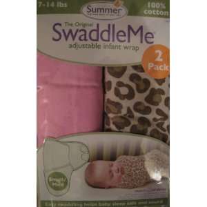 Summer Infant Swaddleme By Kiddopotamus 100 % Cotton Size Small 2 Pack 