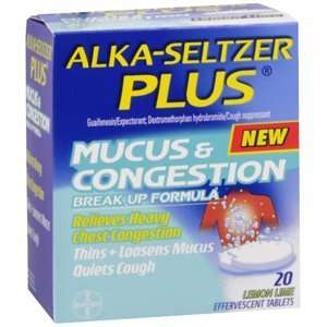  Special pack of 5 ALKA SELTZER PLUS MUCUS/CONG 20 Tablets 