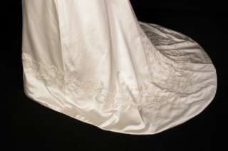 Anne Barge 507 Silk Satin Vneck Beads New Couture Bridal Wedding Dress 