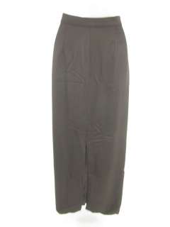 BARNEYS NEW YORK Brown Pleated Floor Length Skirt Sz 40  
