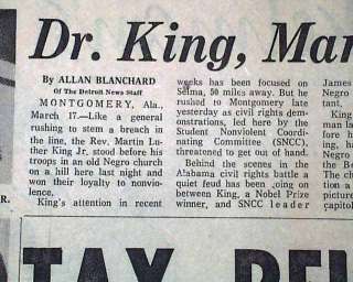 MARTIN LUTHER KING JR. SPEECH Selma to Montgomery AL Marches 1965 Old 